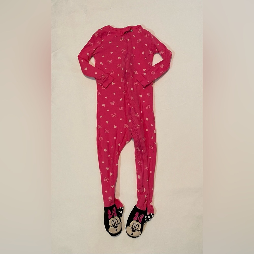 JOE FRESH 12-18m pink minnie mouse sleeper